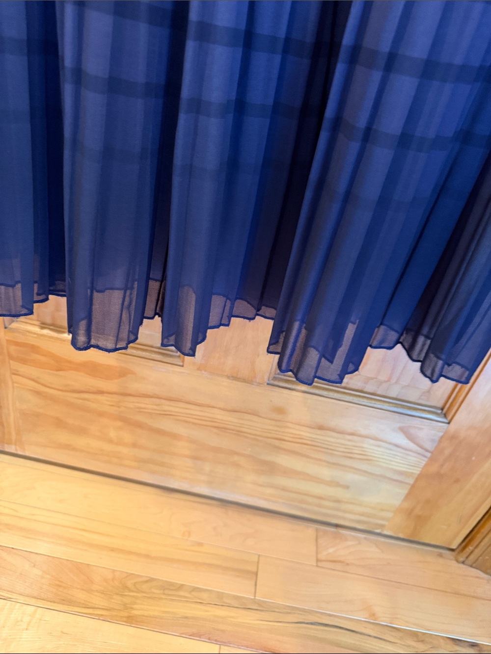Sleeveless Navy Ombre Pleated Maxi Dress - Picture 10 of 10